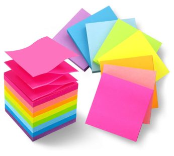 Vanpad Sticky Notes 3×3 Inches,Bright Colors Self-Stick Pads, Easy To Post For Home, Office, Notebook, 48 PadsPackA