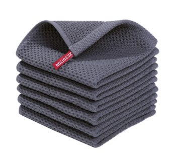 Homaxy 100% Cotton Waffle Weave Kitchen Dish Cloths, Ultra Soft Absorbent Quick Drying Dish Towels