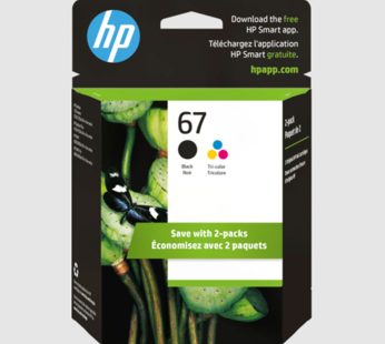 HP 67 2-pack Black/Tri-color Original Ink Cartridges